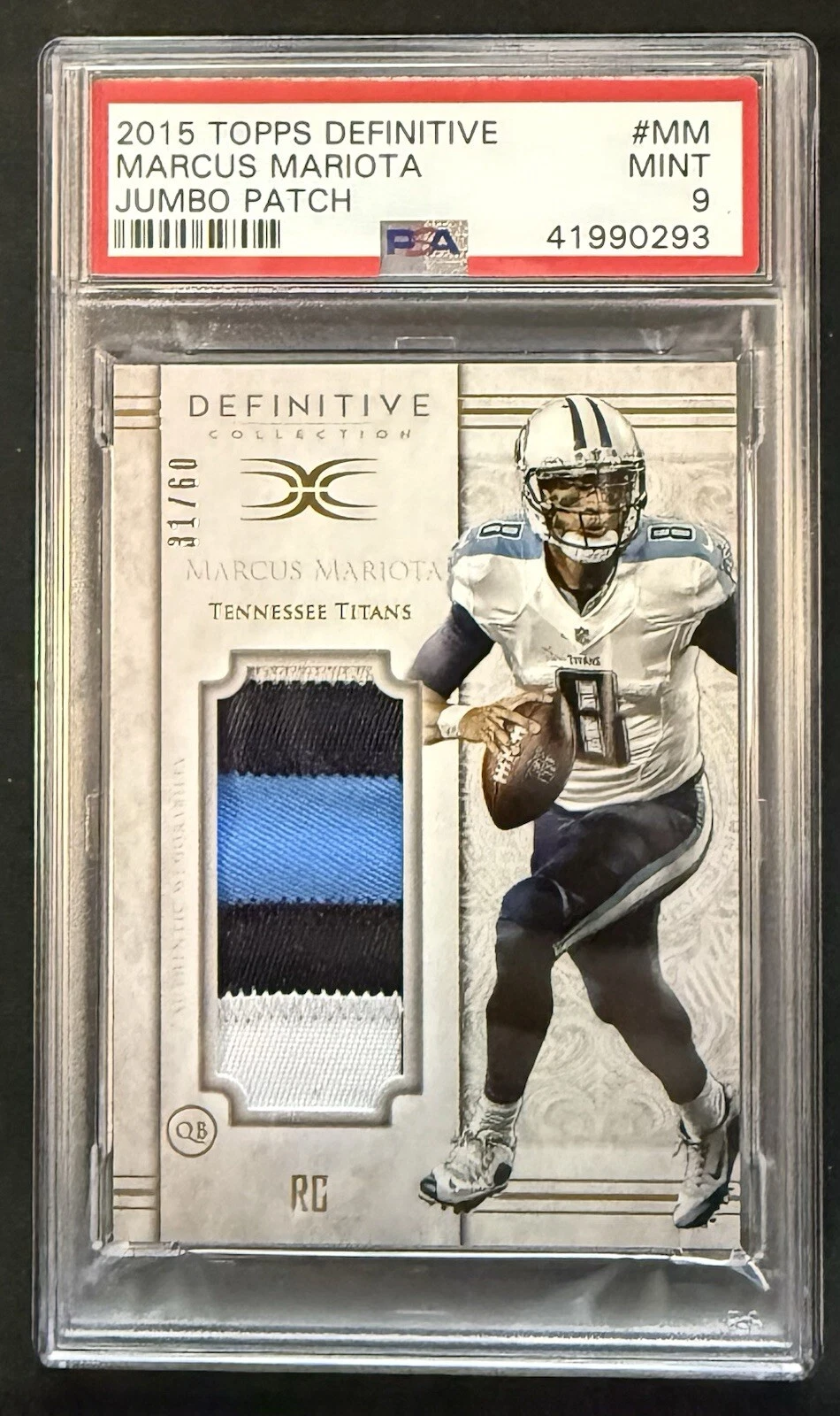 Marcus Mariota Topps Definitive Jumbo Patch #MM Base