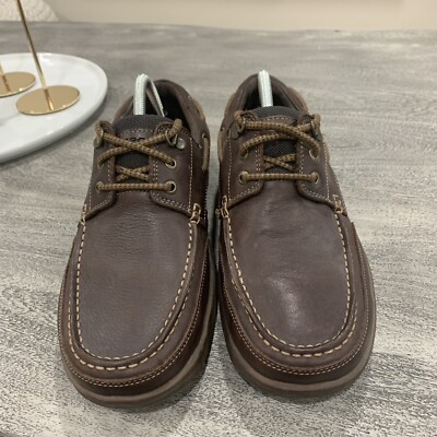 Rockport Adiprene by Adidas Brown Leather Lace Up Boat Shoes Men Sz 8M US |  eBay