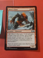 2014 Magic The Gathering Magic 2015 #157 Miner's Bane, C, NF, Red, cd4