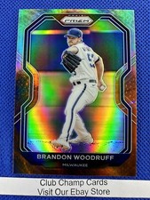 2021 #18 Brandon Woodruff Panini Prizm Baseball Cosmic Haze Prizm Brewers