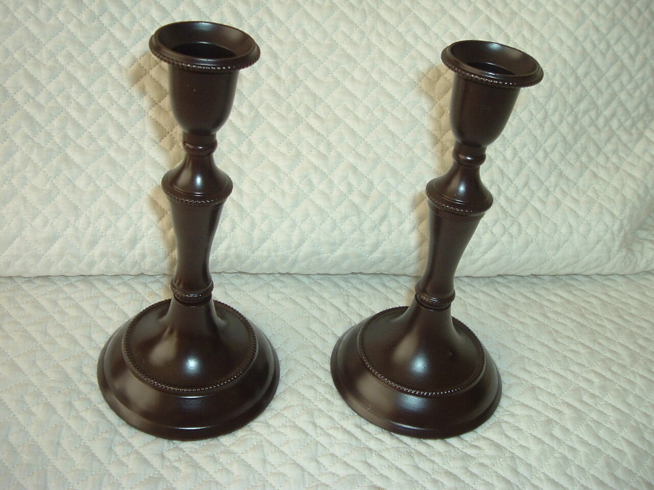 Candlesticks Antique Finish New Nib