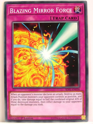Yugioh - 1x #034 Blazing Mirror Force - SDPL - Powercode Link Structure Deck