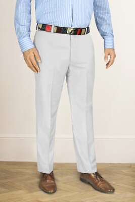 Mens Pearly White Modern Fit Formal Dress Pants Business Suit Work Wear Trousers | eBay Mens Pearly White Modern Fit Formal Dress Pants Business Suit Work Wear Trousers | eBay