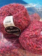 REDUCED  MINNIE BY CLASSIC ELITE YARNS:  Worsted, Variegated Pinks #6089: Lot 8