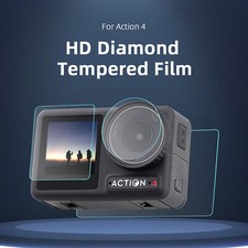 Screen Lens Tempered Glass Film Set HD Diamond Tempered Film for OSMO ACTION 4