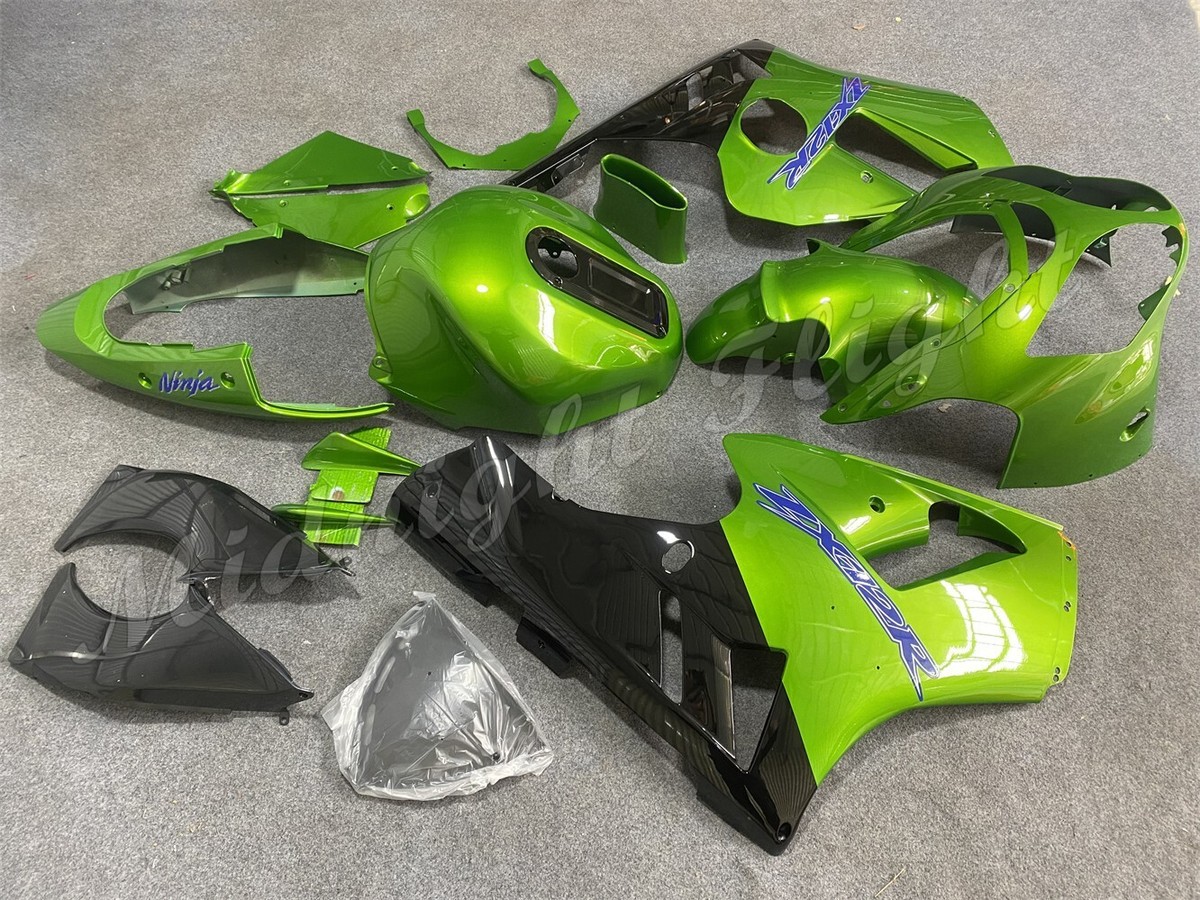 Fairing Kit for Kawasaki Ninja ZX12R 2000 2001 ABS Bodywork Green