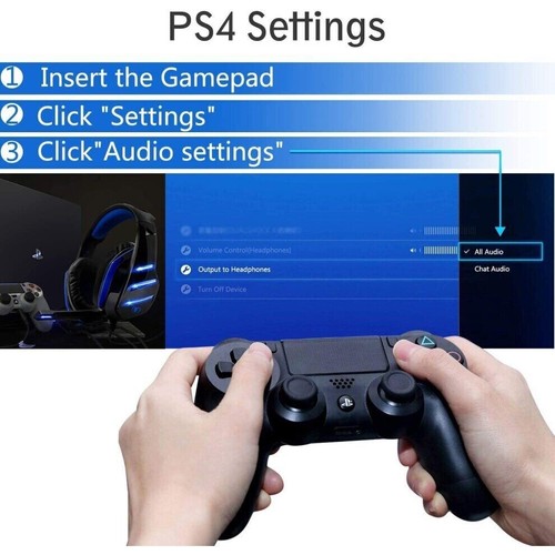 Beexcellent Gaming Headset GM-3 PRO Over-Ear Surround 3.5MM & USB, BLUE... NEW - Picture 6 of 8
