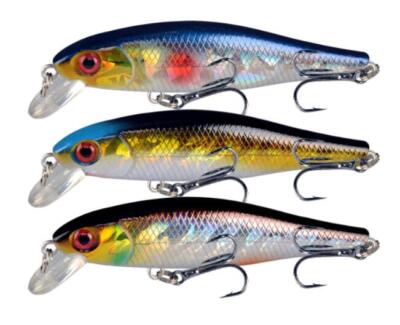 3PCS Minnow Fishing Lures Hard Baits Crankbaits Wobblers Floating Sea Swimbaits