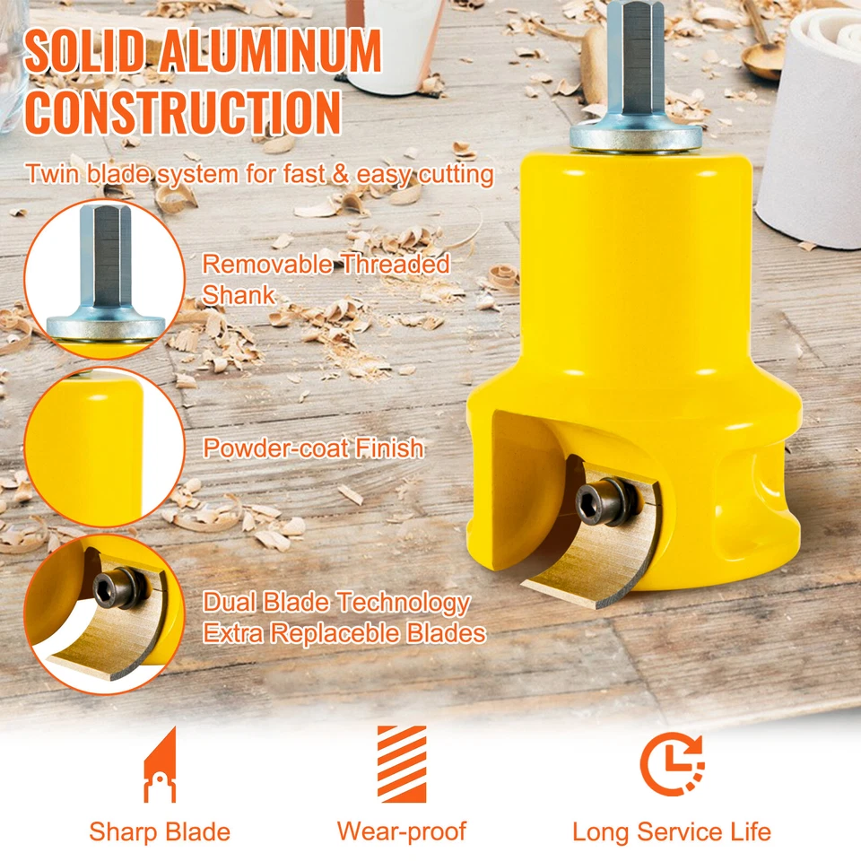 Tenon Cutter Log Furniture Kit 1.5"/38mm w/4 Blades Commercial Woodworking - Image 3 of 4