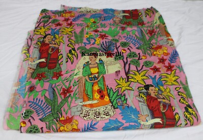 100% washed cotton fabric by the yard for quilting handmade Farida Kahlo fabric