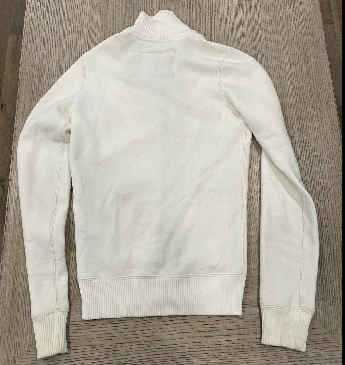 Abercrombie & Fitch Vintage White Zip-up Track Jacket Womens Abercrombie & Fitch Vintage White Zip-up Track Jacket Womens