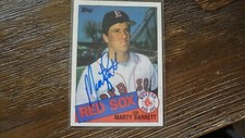 1985 TOPPS MARTY BARRETT  AUTOGRAPHED BASEBALL CARD