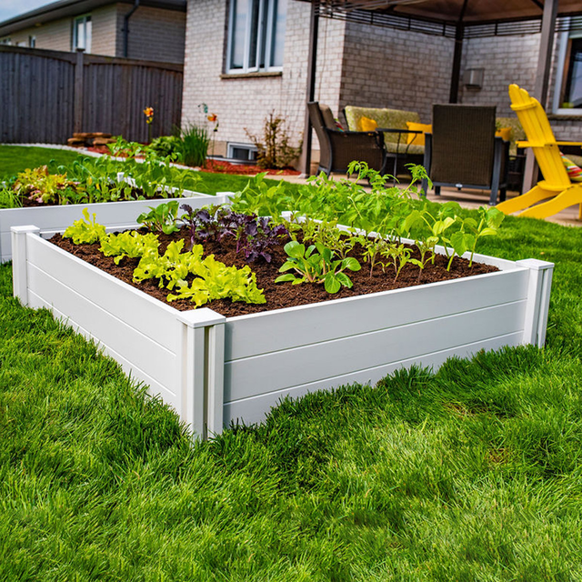 Vita White Vinyl Raised Garden Flower Hydroponic Soil Decorative Bed 2pack for sale online eBay