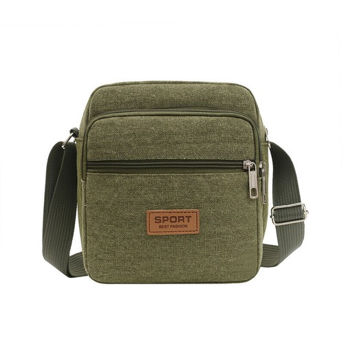 Men Zipper Messenger Bag Cross Body Shoulder Canvas Handbag Travel Work Bag - Bild 24 von 24