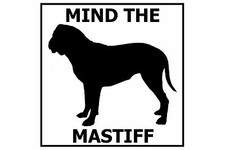 Mind the Bullmastiff Gate/Door Ceramic Tile Sign