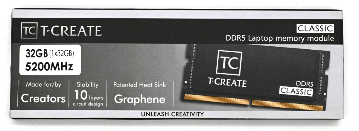 Team Group 32GB DDR5 5200MHz SODIMM T-Create Laptop RAM 2Rx8