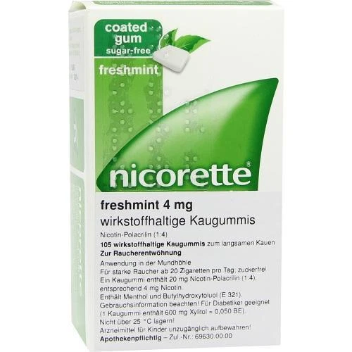 KOHLPHARMA GMBH NICORETTE 4 mg freshmint Kaugummi 105 St PZN 6680119