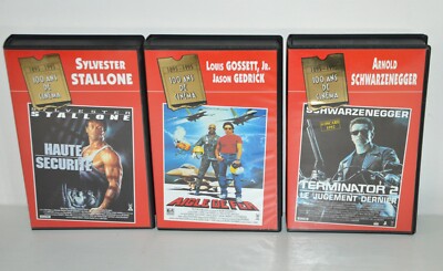 SET Videokassette K7 VHS SCHWARZENEGGER TERMINATOR 2 HENGST ADLER EISEN Vintage