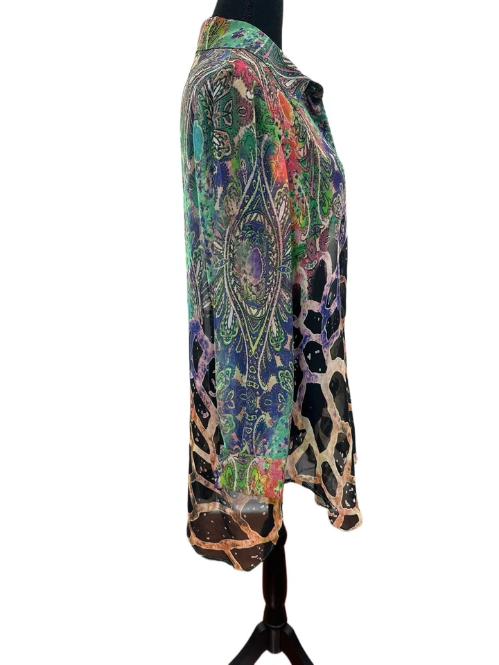 Mesmerize винтажный Женщина SZ Med чистый ремесленник детали туника богемное импорт ткани - Изображение 3 из 4