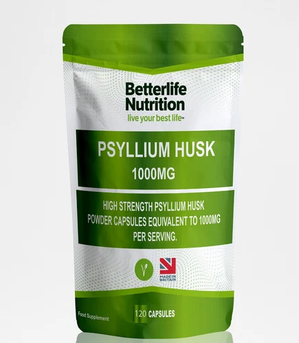 Psyllium Husk Capsules 1000mg Fibre Detox Colon Cleanse Vegan Weight Loss