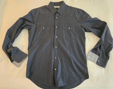 Hugo Boss Dress Shirt Button Down Navy Blue Size Small