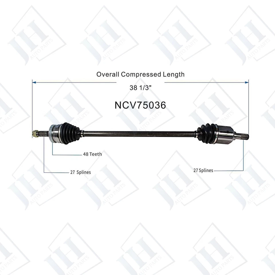 Eixo dianteiro direito OE passageiro CV eixo para 2010 Kia Optima L4 2.4L manual FWD - Imagem 2 de 4