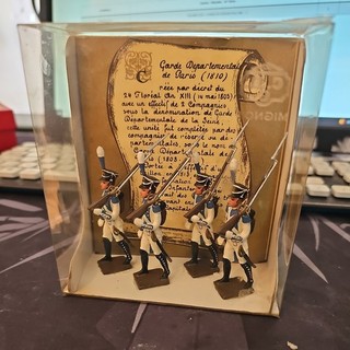 Soldat Plomb Mignot Garde Departemental De Paris 1810 Lot De 4 Figurines box