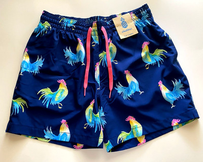 Chubbies Classic Swim Trunks The Fowl Plays Size S Mesh Lined New w Tags
