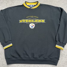 Pittsburg Steelers Sweatshirt Men XL Black Crewneck Starter NFL Football Vintage