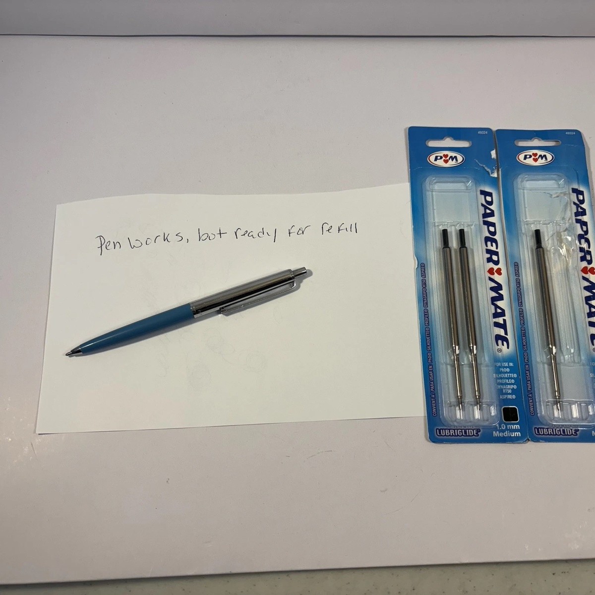 Paper Mate Pen Lubriglide Ink Refill Black Pen 2005 for