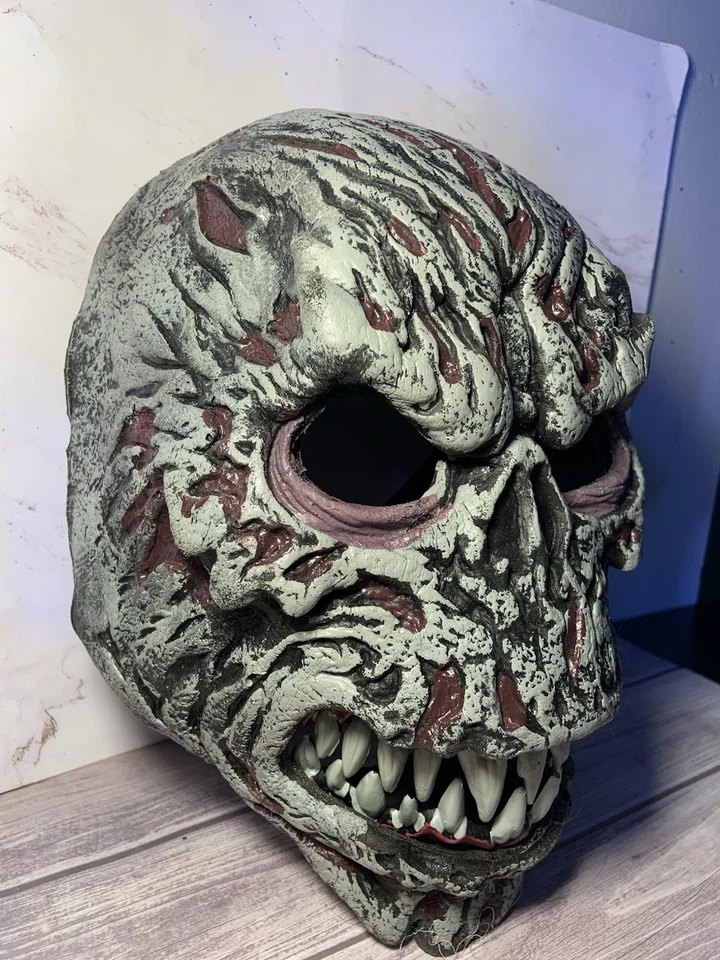 Demon Ghoul Moving Mouth Adult Mask Costume Halloween Awesome - Image 2 of 4