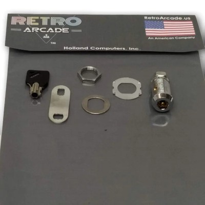 Arcade Game coin door Lock 27mm quincunx solid cylinder by RetroArcade.us