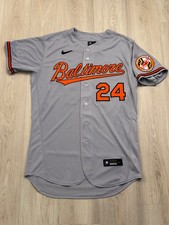 Nike Elite DL Hall Baltimore Orioles MLB Authentic Signed Jersey 44 Men's Large
