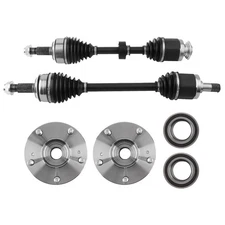 Front LH&RH CV Axle Shaft+Wheel Hubs Bearings Assy for Honda Civic 1.8L 2014