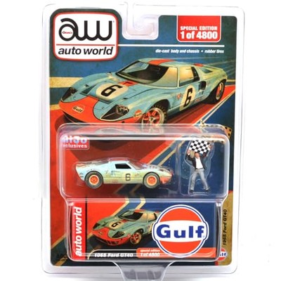 Auto World Maßstab 1:64 Auto World 1/64 Mijo Limited - 1965 Ford Gt40#6 (Raced Vers