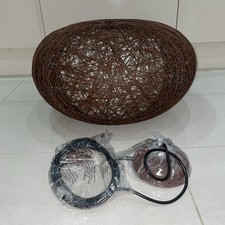 New Maxim BALI Light Pendant Chandelier Ceiling Light Brown Cream Weave RRP £199