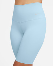 Nike Zenvy Women's High-Waisted 8" Biker Shorts Large Light Blue DQ6003 NWT 60