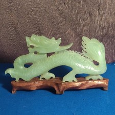 Vintage Asian Chinese Jade Carved Figurine Dragon Statue #2