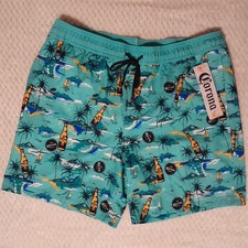 Corona Beer Men's Board Shorts Swim Trunks 7.5" Inseam Aqua