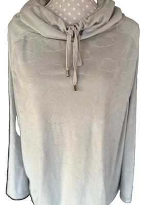 ESSENTIALS by Tchibo Damen Lounge Shirt   Grau Velours, Gr. 44/46