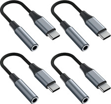 4Pcs USB C to 3.5Mm Female Headphone Jack Adapter, Upgrade Metal Case, Compatibl