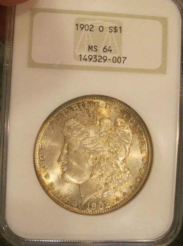 1902 O Morgan silver dollar - NGC MS 64, Old Gen Holder, Frosty Gem, 5265