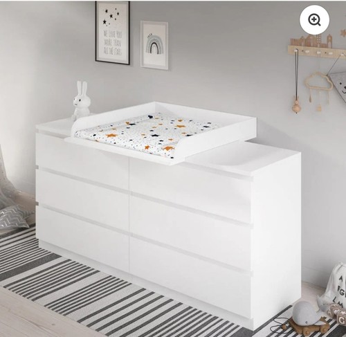 Wickeltischaufsatz Bellabino 'Oti' für Ikea Komode Malm ,Hemnes ,Nordi Weiß - Bild 5 von 9
