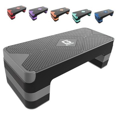 Aerobic Exercise Step, Adjustable Aerobic Stepper for Exercise, Workout Gray