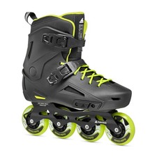 Rollerblade Lightning Men's Urban Inline Skate, Black and Lime Black/White 9