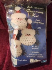Sulyn Holiday Vintage Sequin Beaded Christmas Ornament Santa Kit