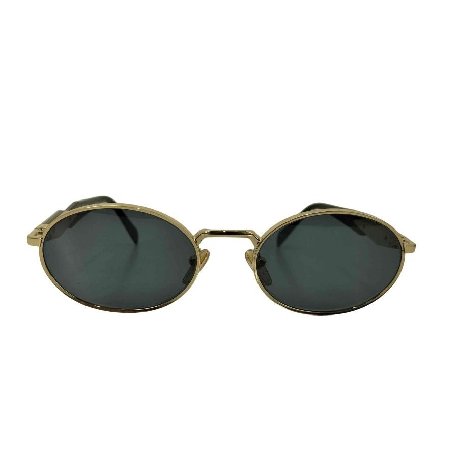 PRADA 65ZS ZVN 09T Men’s Sunglasses Oval Gold Frame 55□20 140 With Case Authen