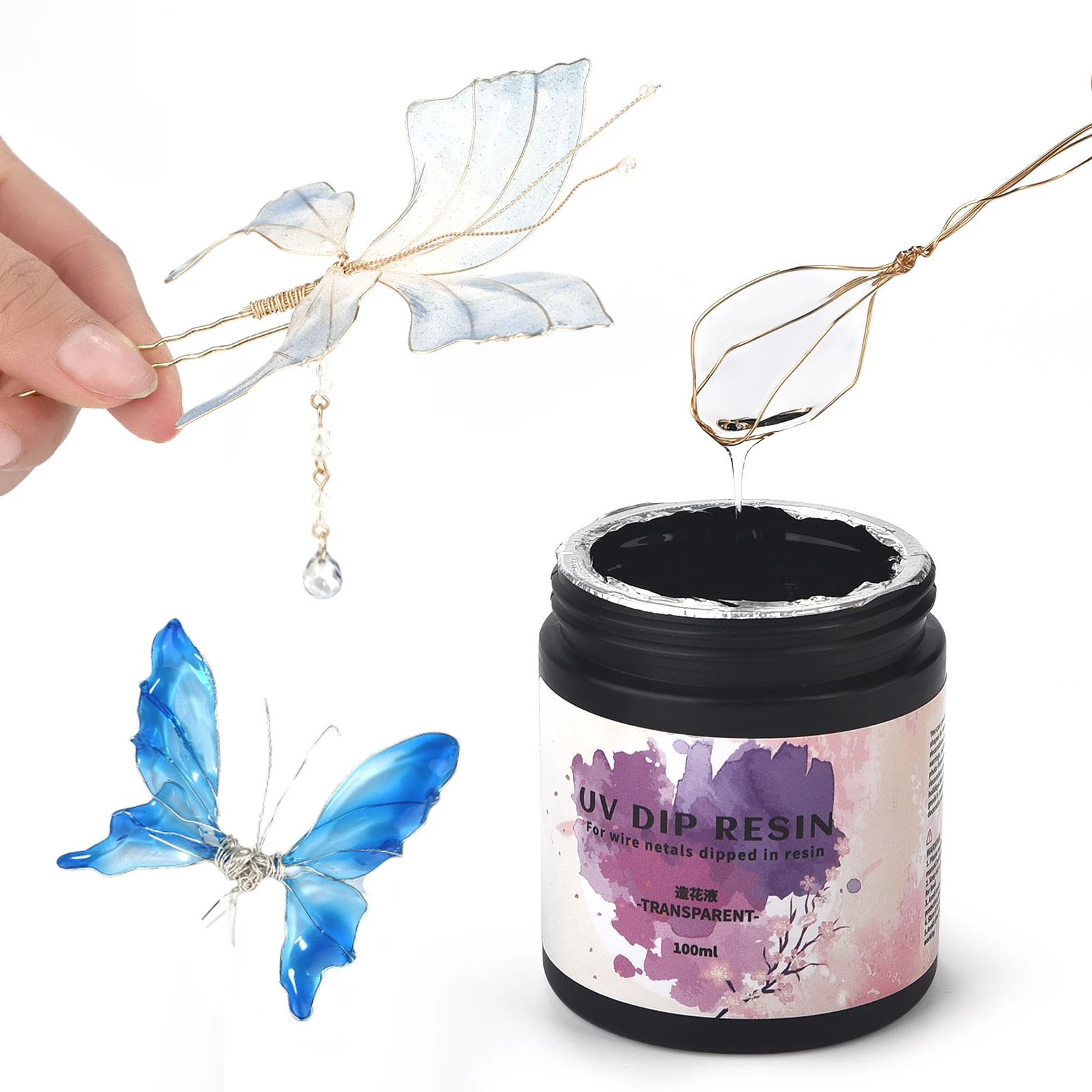 50ml/100ml UV Resin High Gloss Fast Cure for Crystal Jewelry & Flowers