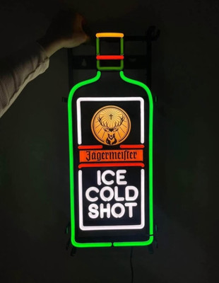 New Jagermeister LED Neon Ice Cold Shot Sign