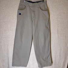 Vintage 90s JNCO Minesweeper J1967N Pants 32x30 Khaki Baggy Skater Made USA
